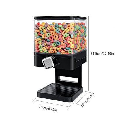 Single Barrel Square Dry Food Cereal Dispenser