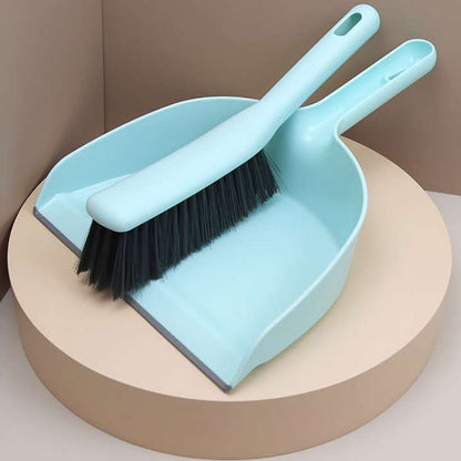 Small Hand Dustpan and Broom Set | Table Sweeper Brush | Silicone Non‑Slip Dustpan | Compact Home Cleaning Tool