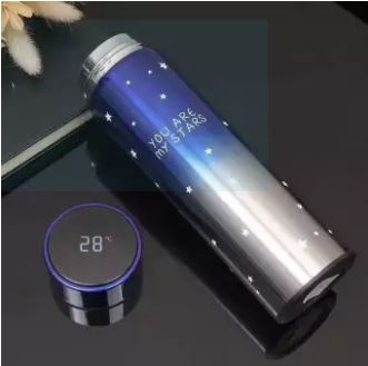 Smart Insulation Water Bottle ? 500ML Stainless Steel Vacuum Flask - AABA MALL
