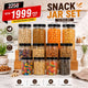 Snack Jar Set 12 Pcs | Airtight BPA Free Food Storage Containers | Stackable Kitchen Organizer Jars