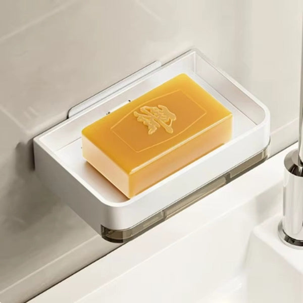bathroom soap dish, wall mounted soap holder, no drill soap dish, adhesive soap holder, soap dish with drain, bathroom organizer, waterproof soap holder, bathroom accessories