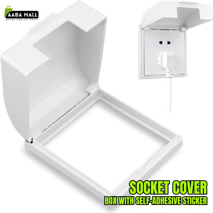 Socket Cover Box with Self-Adhesive Sticker for Baby & Pet Safety