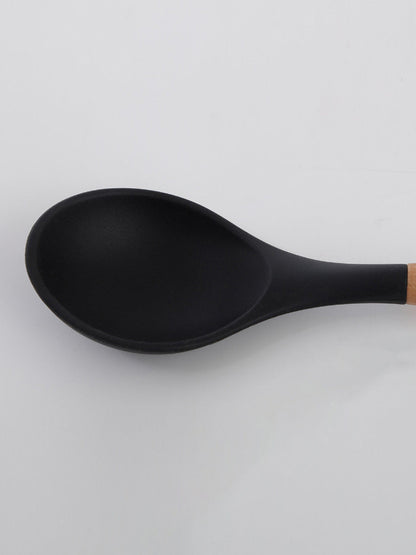 silicone wooden kitchen spoon