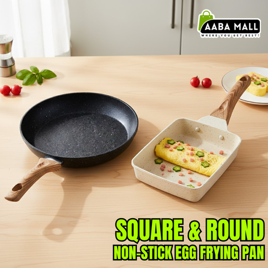 egg frying pan, non stick omelette pan, square frying pan, round frying pan, breakfast cookware, silicone spatula, kitchen cooking tools, non stick cookware, omelette maker