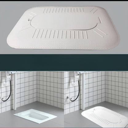 squat toilet cover, enclosed toilet cover, odor proof toilet cover, bathroom hygiene cover, squat toilet step cover, anti odor squat pan cover, sanitary toilet cover, bathroom accessories