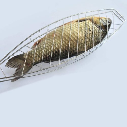 Stainless Steel Folding Barbecue BBQ Grill for Fish Vegetables Shrimp
