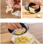 2in1 Stainless Steel Garlic Press Grinder, Garlic Crusher - AABA MALL