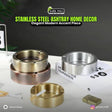 European Style Stainless Steel Ashtray Home Decor ? Elegant Modern Accent Piece