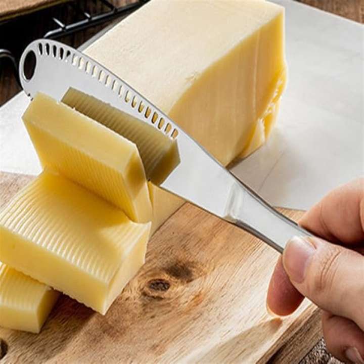 1Pc Stainless Steel Butter Spreader Knife & Curler | Serrated Cold Butter Grater & Slicer