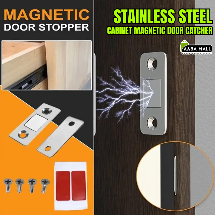 magnetic door catch, cabinet magnet latch, ultra thin cabinet magnet, adhesive door catch, kitchen cabinet magnet, drawer magnet latch, stainless steel door catch, furniture hardware