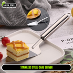 Essential Kitchen Tool: Stainless Steel Pizza & Cheese Shovel | Durable & Easy-to-Clean Baking Server | Ergonomic Handle - AABA MALL