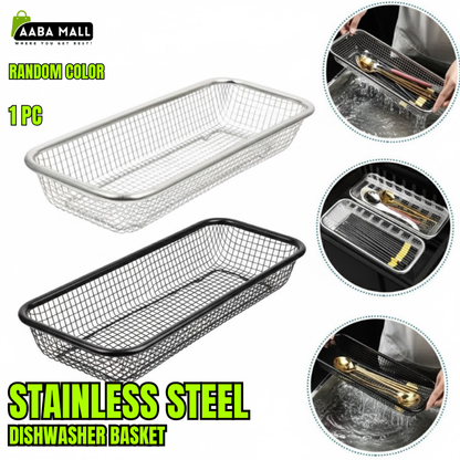 stainless steel dishwasher basket for cutlery and utensils