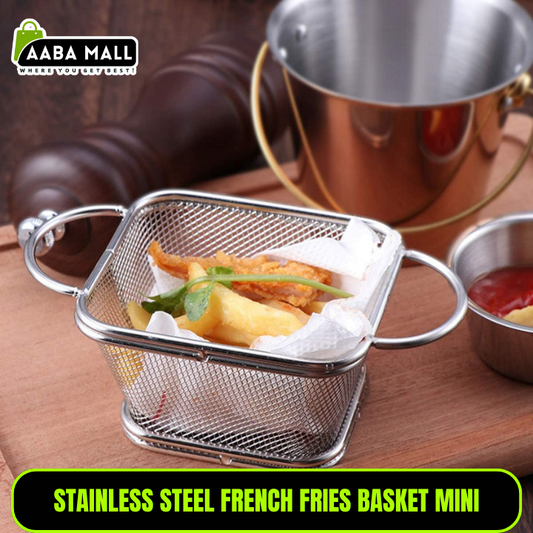 Stainless Steel Fry Basket – Deep Fryer Strainer Net for Roasting, Steaming, Straining & Rinsing – Durable Cooking Basket for Home & Commercial Use