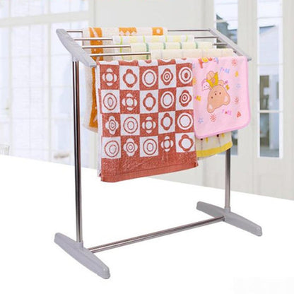 Stainless steel floor clothes drying rack