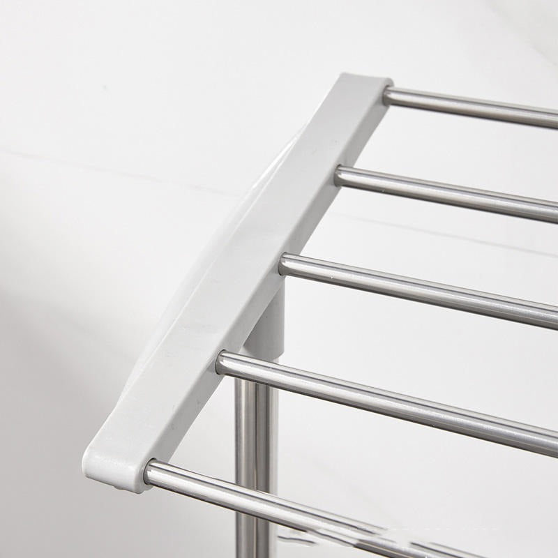 Stainless steel floor clothes drying rack