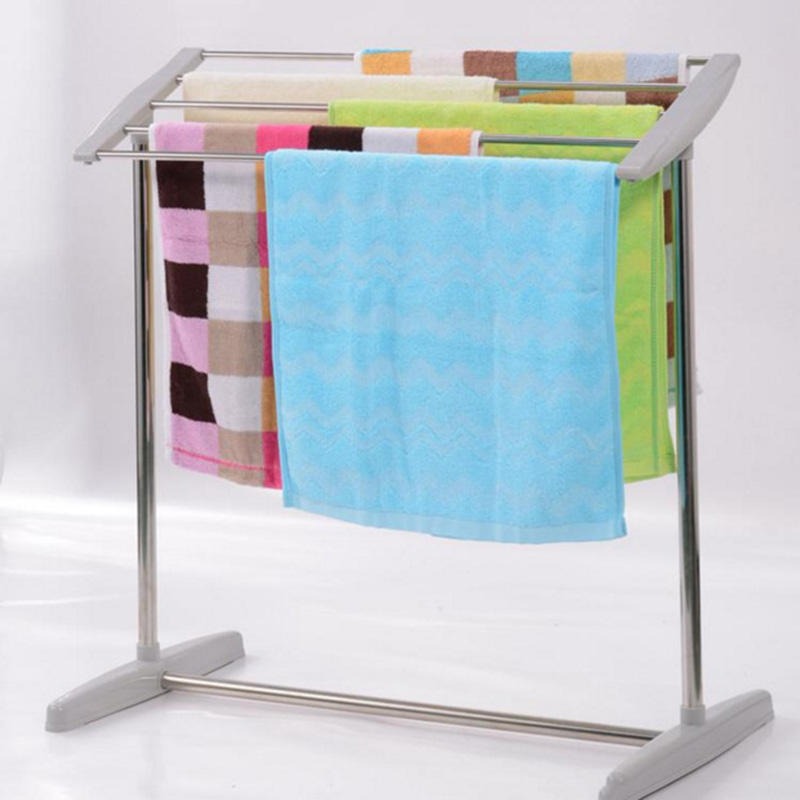 Stainless steel floor clothes drying rack