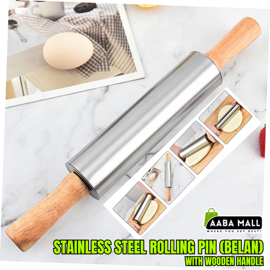 stainless steel rolling pin, belan, bailan, dough roller, pastry roller, fondant rolling pin, kitchen tools, baking accessories, pizza dough roller