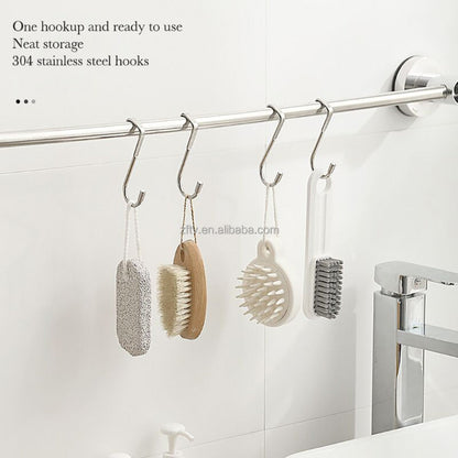 Stainless steel S-hook dual hanger over door