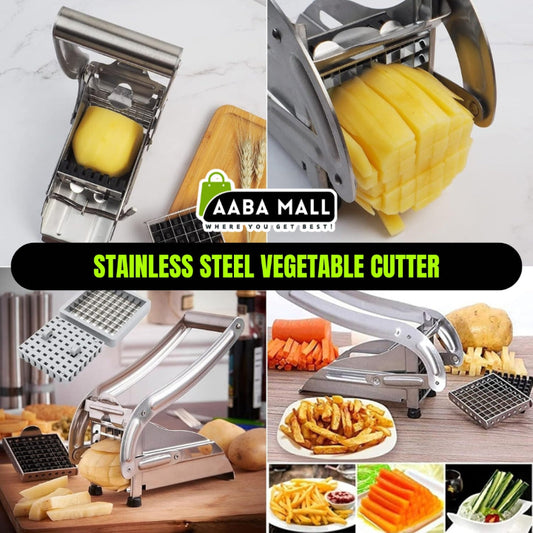 Stainless Steel Vegetable & French Fries Cutter | Heavy-Duty Potato Chip Cutter for Easy Slicing