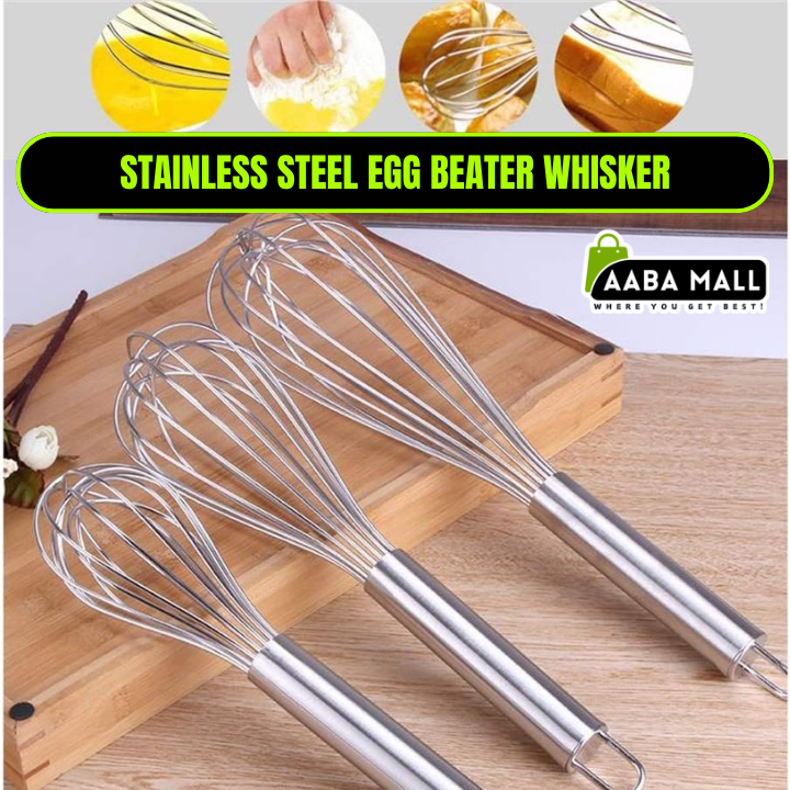 Stainless Steel Manual Egg Beater – Handheld Whisk, Mixer & Cream Whipper for Baking
