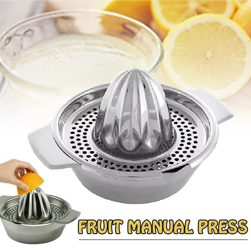 Stainless steel manual lemon squeezer for kitchen use