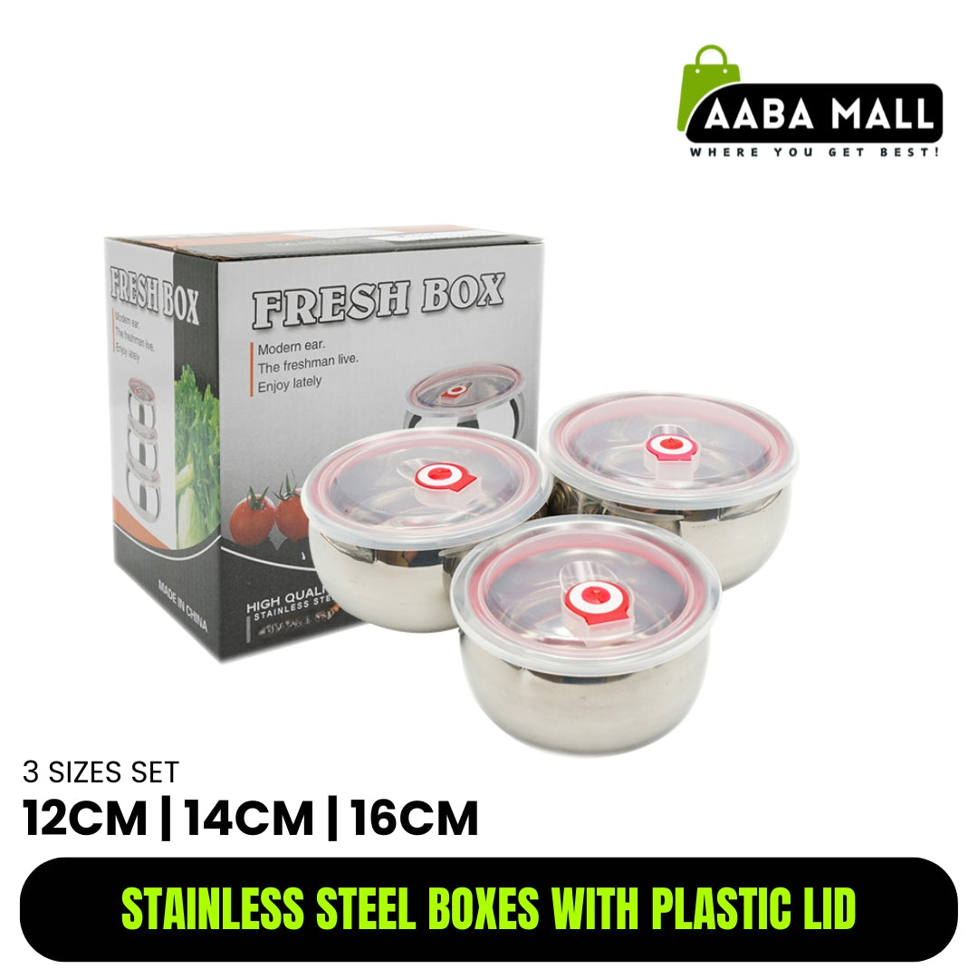 3-Piece Stainless Steel Refrigerator Bowl Set