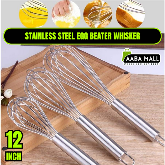 Stainless Steel Manual Egg Beater – Handheld Egg Whisk, Mixer & Cream Whipper for Baking – Durable Kitchen Tool for Beating Eggs, Batter, Cream & More