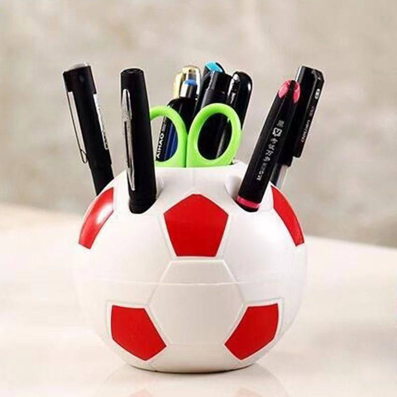 Multi-Functional Stationary & Toothbrush Holder – Plastic Desktop Drawer Organizer (Soccer Design)