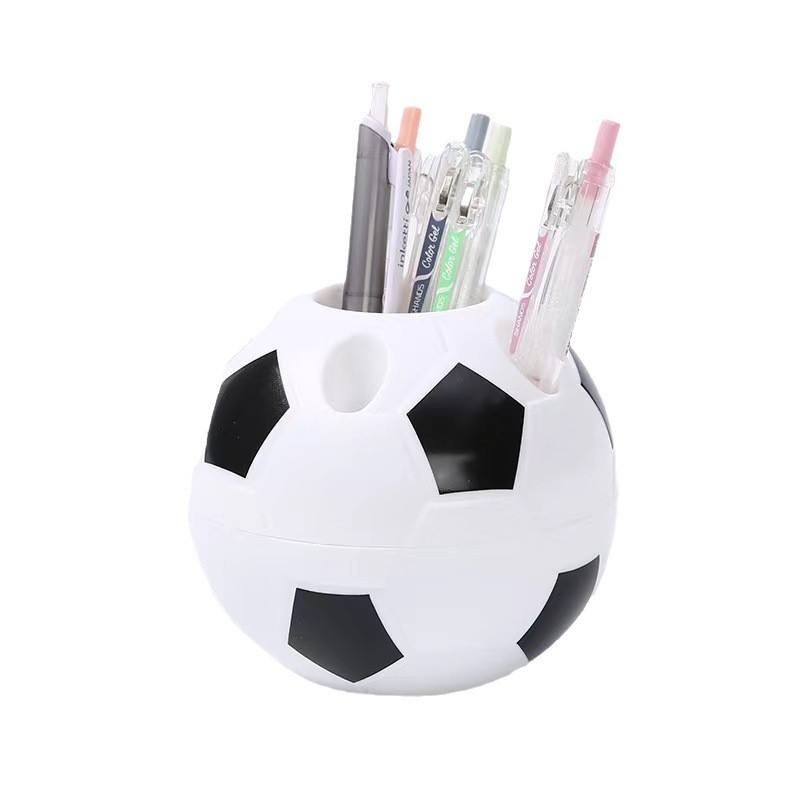 Multi-Functional Stationary & Toothbrush Holder – Plastic Desktop Drawer Organizer (Soccer Design)