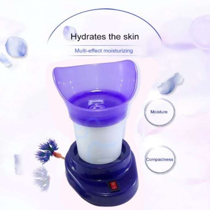 Steam Facial Steamer and Inhaler for blocked nose relief, deep facial cleansing, skin hydration, pore cleaning home spa device
