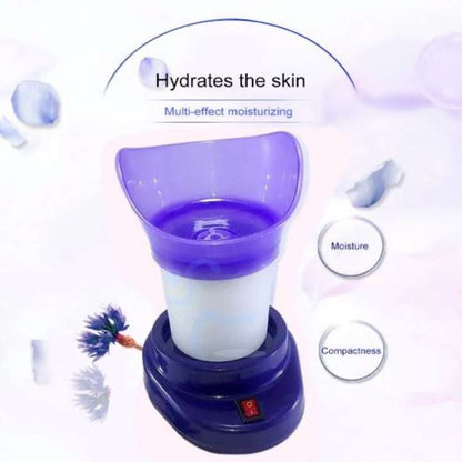 Steam Facial Steamer and Inhaler for blocked nose relief, deep facial cleansing, skin hydration, pore cleaning home spa device