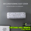 Elastic Air Conditioner Cover ? Stretchable Wall-Mounted AC Dust Protector | Premium Fabric Decorative AC Cover (Random-Design)
