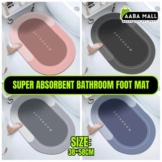 Super Absorbent Bathroom Foot Mat | Non-Slip Bath Mat Shower Carpet | Quick-Dry Rug for Rooms & Home Bathroom Accessories - AABA MALL