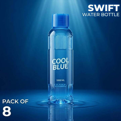SWIFT 1 Liter Leakproof Water Bottles - BPA Free PET Plastic | Refrigerator-Friendly | 1000 ML Bottle Set / Bundle Offer