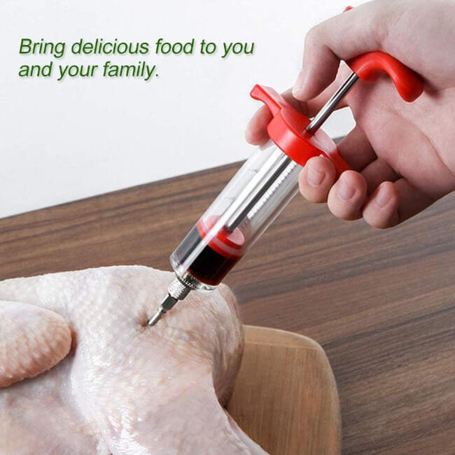 Syringe Meat Injector – Enhance the flavor of your meat with this easy-to-use marinade injector. Designed to inject marinades, butter, brine, and seasonings deep into beef, chicken, turkey, lamb, and other meats for juicy, tender, and flavorful results. Made with a durable food-grade body and stainless steel needle, perfect for BBQs, grilling, roasting, and home cooking.

🥩 Product: Syringe Meat Injector
🍖 Ideal For: Beef, Chicken, Turkey, Lamb & BBQ Meats
🚚 Cash on Delivery (COD) Available All Over Paki