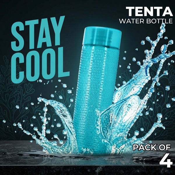 TENTA 1.1L Aqua Green Fridge Water Bottle | BPA-Free PET Plastic | Leakproof Pani Bottle for Home & Kitchen