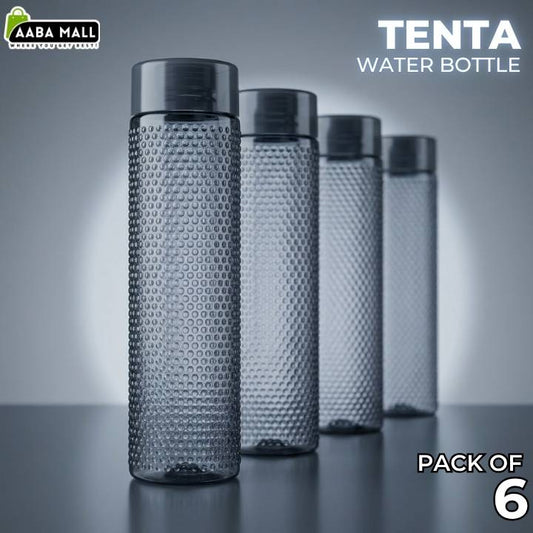 Grey TENTA 1.1 Liter leakproof water bottle displayed for refrigerator and home use