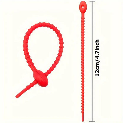 10pcs Tie Clip Reusable Silicone Cable Organizers - Twist Ties for Cord Management, Food Freshness & Earphone Organization