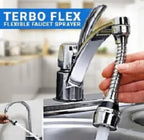 TURBO FLEX faucet sprayer water attachment, 360-degree rotating hose extension for kitchen sink and bathtub rinsing