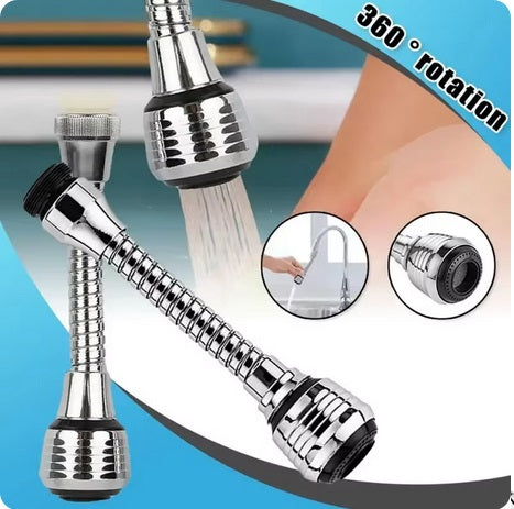TURBO FLEX Faucet Sprayer Water Attachment 360°Rotating Hose Faucet Extension Attachment for Kitchen Sink Bathtub