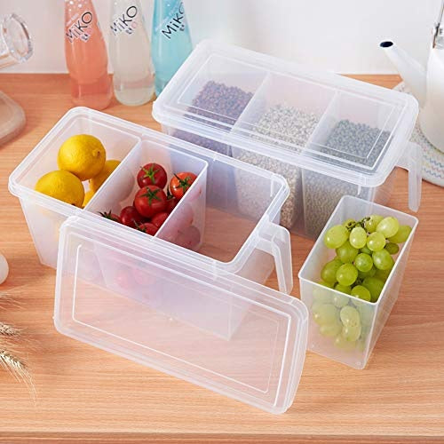 With 3 Pcs Detachable Boxes Food Storage Container With Handle And Lid - AABA MALL