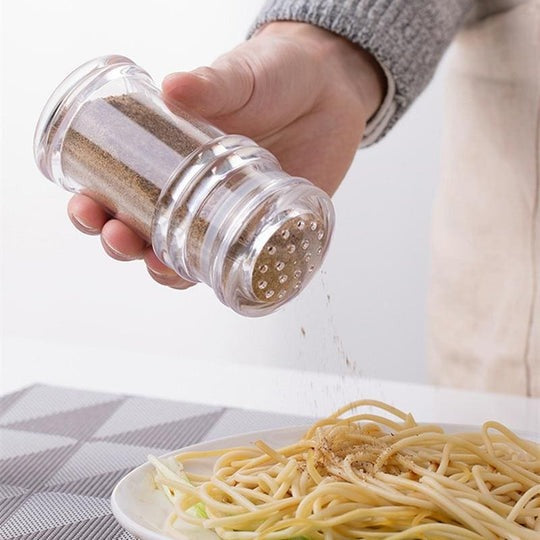 Transparent acrylic salt and pepper shaker bottle