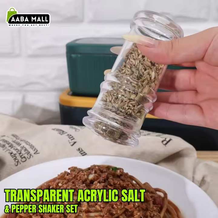Transparent acrylic salt and pepper shaker bottle