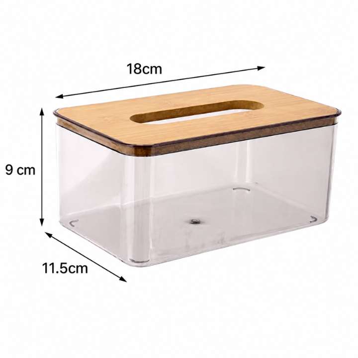 Transparent Napkin Tissue Holder Box | Extractable Toilet Paper Dispenser for Bathroom, Kitchen & Office