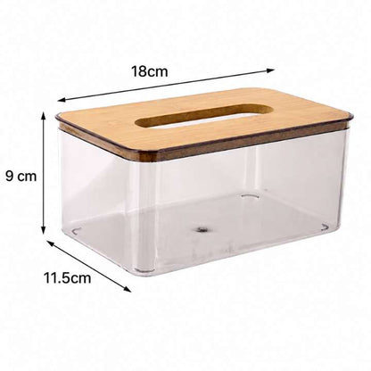 Transparent Napkin Tissue Holder Box | Extractable Toilet Paper Dispenser for Bathroom, Kitchen & Office