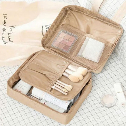 Portable Waterproof Travel Makeup Organizer Cosmetic Bag - Bathroom Storage - Carry Case Toiletry Bag For Men And Women