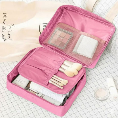 Portable Waterproof Travel Makeup Organizer Cosmetic Bag - Bathroom Storage - Carry Case Toiletry Bag For Men And Women