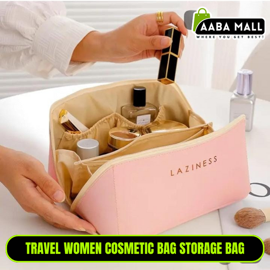 Large Capacity Travel Cosmetic Bag for Women – Waterproof Toiletry Organizer Pouch with Compartments for Makeup & Skincare Essentials