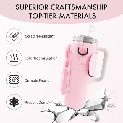 Tumbler Water Bottle Carrier Bag – Adjustable Shoulder Strap & Insulated Sleeve