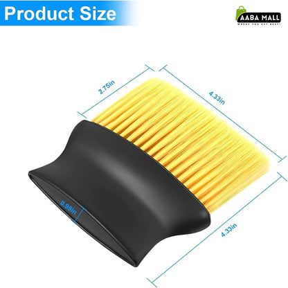 Black brush with yellow bristles and measurements on a white background, featuring AABA MALL branding.